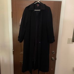 Black Gallery Trench Coat with removable lining 12